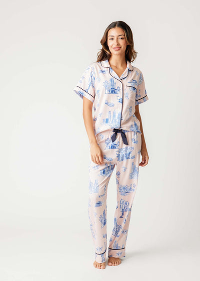 Atlanta Toile Pajama Pants Set Pajama Set Katie Kime