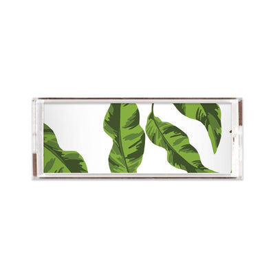 Banana Leaves Lucite Tray Lucite Trays Green / 11x4 Katie Kime