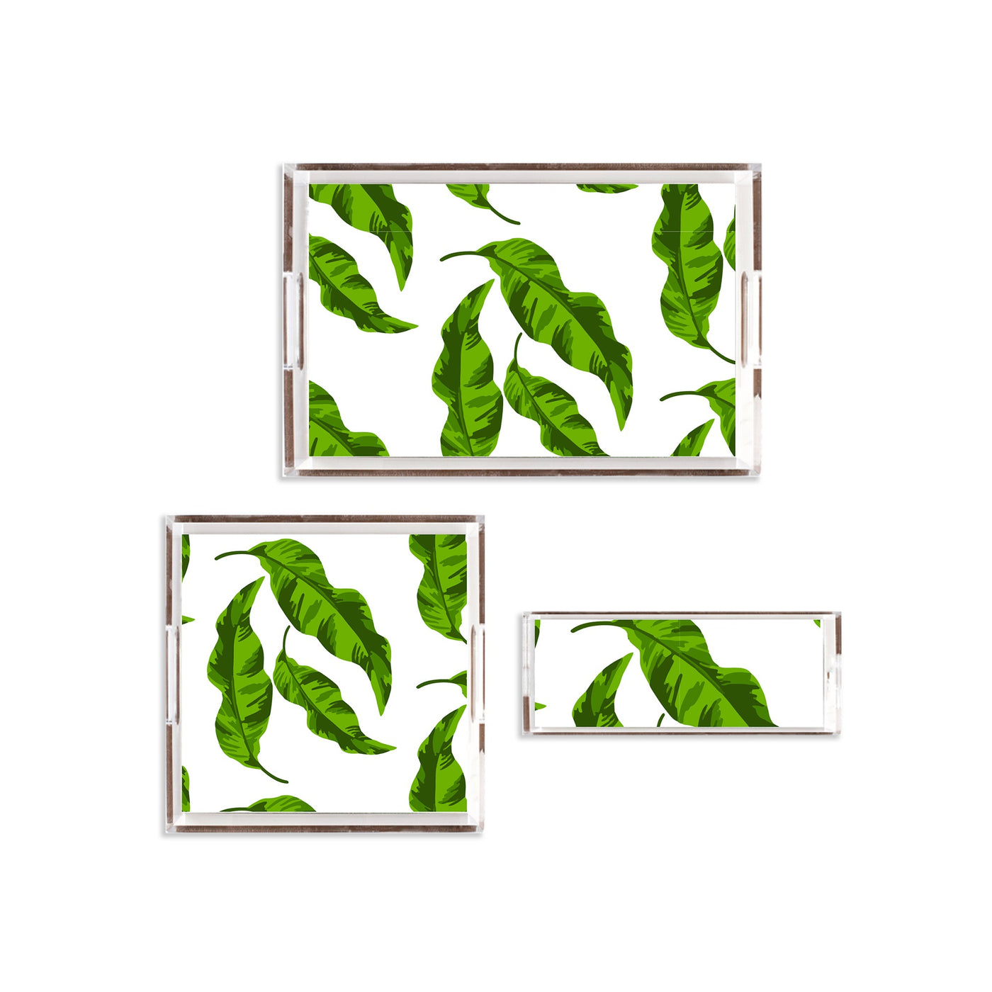 Banana Leaves Lucite Tray Lucite Trays Katie Kime
