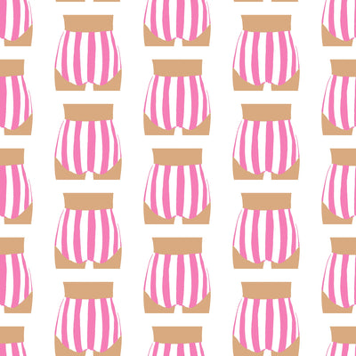 Beach Bum Traditional Wallpaper Wallpaper Pink / Double Roll Katie Kime