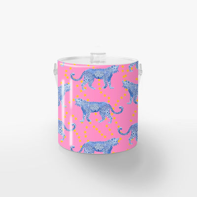 Cosmic Cheetah Ice Bucket Ice Bucket Pink / Lucite Katie Kime