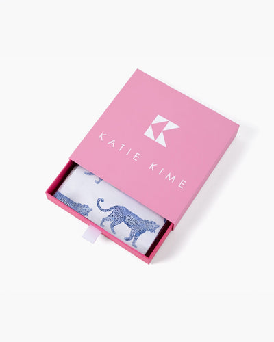 Cosmic Cheetah Tea Towel Set Tea Towel Pink Light Blue Katie Kime