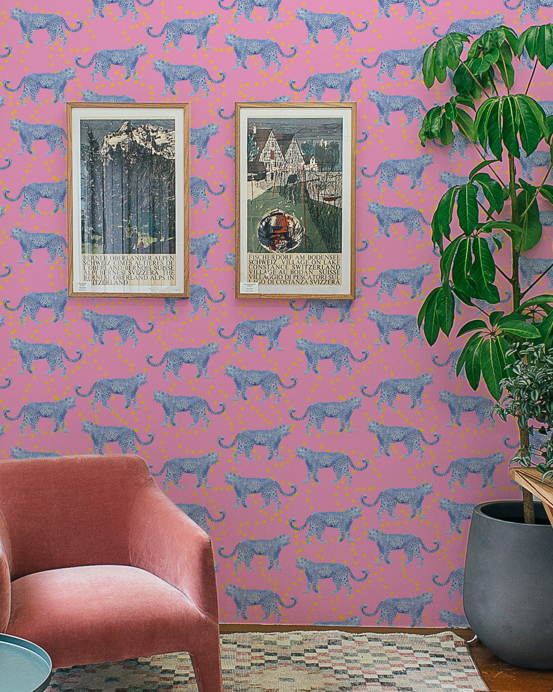 Cosmic Cheetah Traditional Wallpaper Wallpaper Katie Kime
