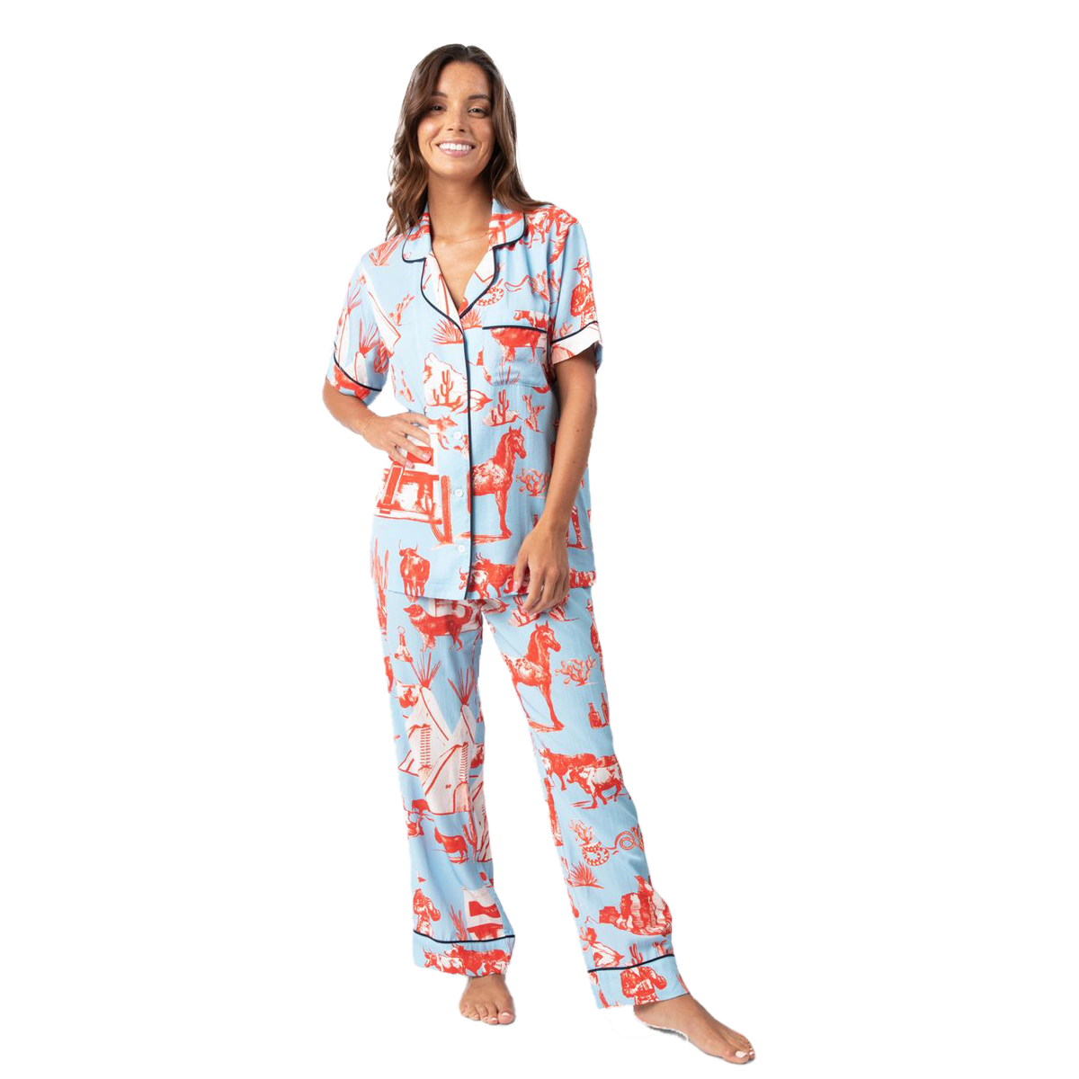 Marfa Toile Pajama Set Pajama Set Katie Kime