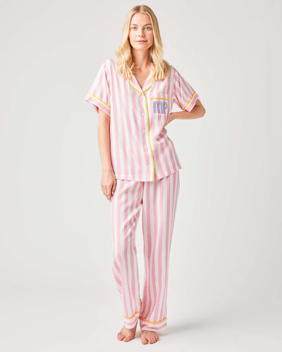 Retro Striped Pajama Pants Set Pajama Set Katie Kime