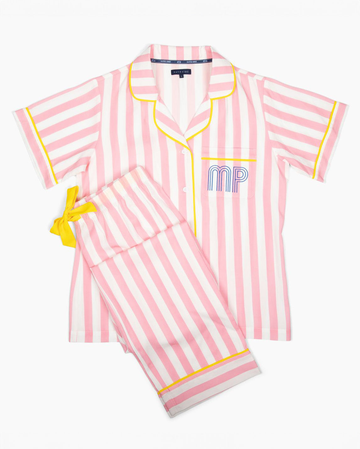 Retro Striped Pajama Pants Set Pajama Set Katie Kime