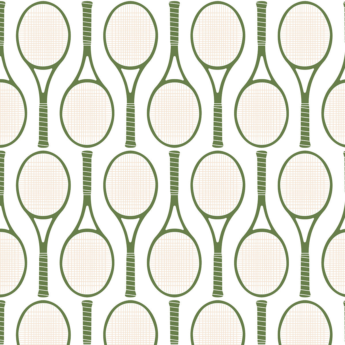 Tennis Time Traditional Wallpaper Wallpaper Green / Double Roll Katie Kime