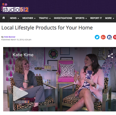 KXAN Studio 512 | Local Lifestyle Products for Your Home | March 2016 Katie Kime