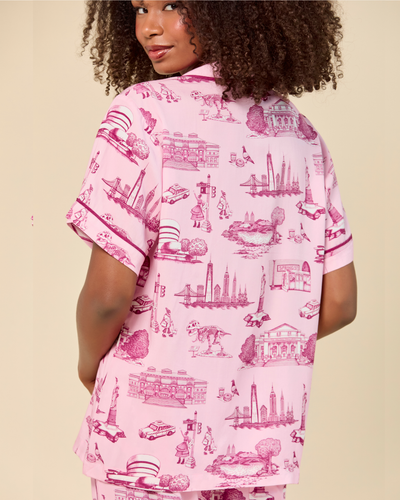 New York Toile Pajama Pants Set Katie Kime