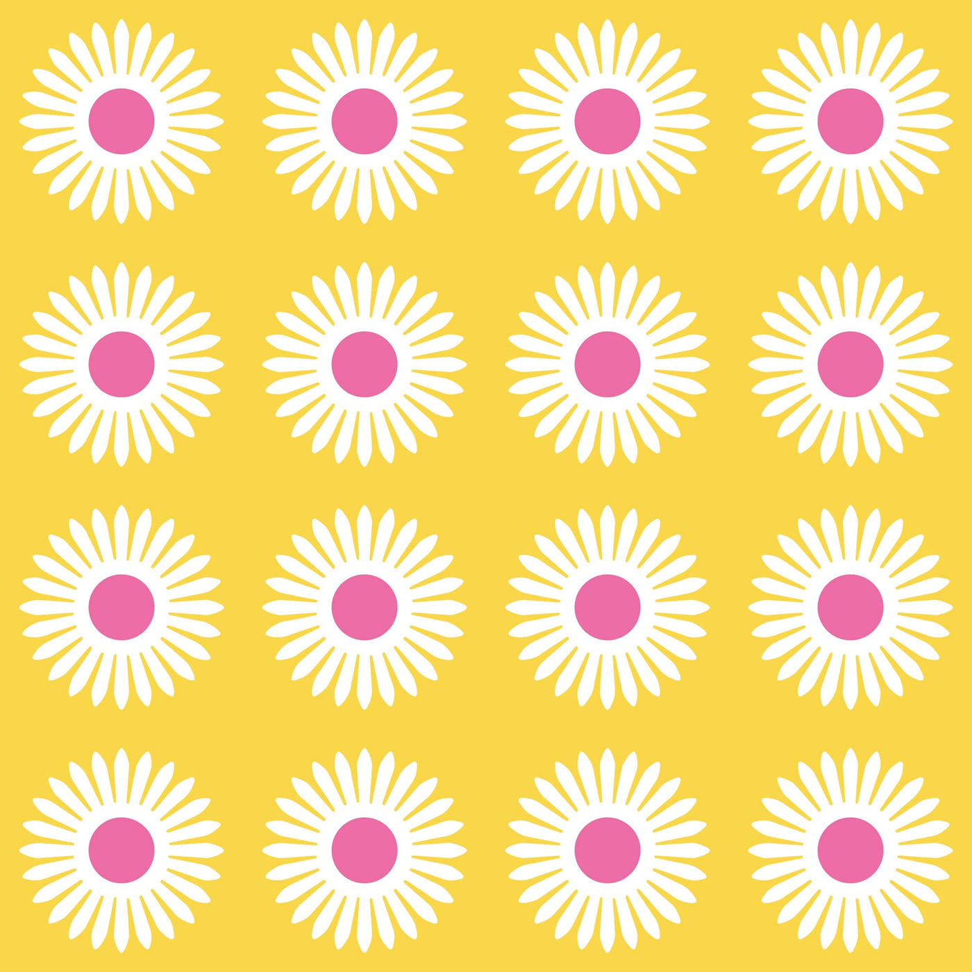 American Daisy Peel & Stick Wallpaper Peel & Stick Wallpaper Yellow Pink / Sample Katie Kime