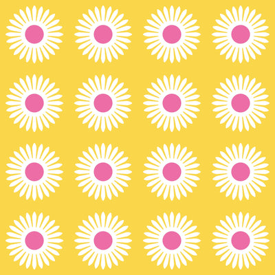 American Daisy Peel & Stick Wallpaper Peel & Stick Wallpaper Yellow Pink / Sample Katie Kime