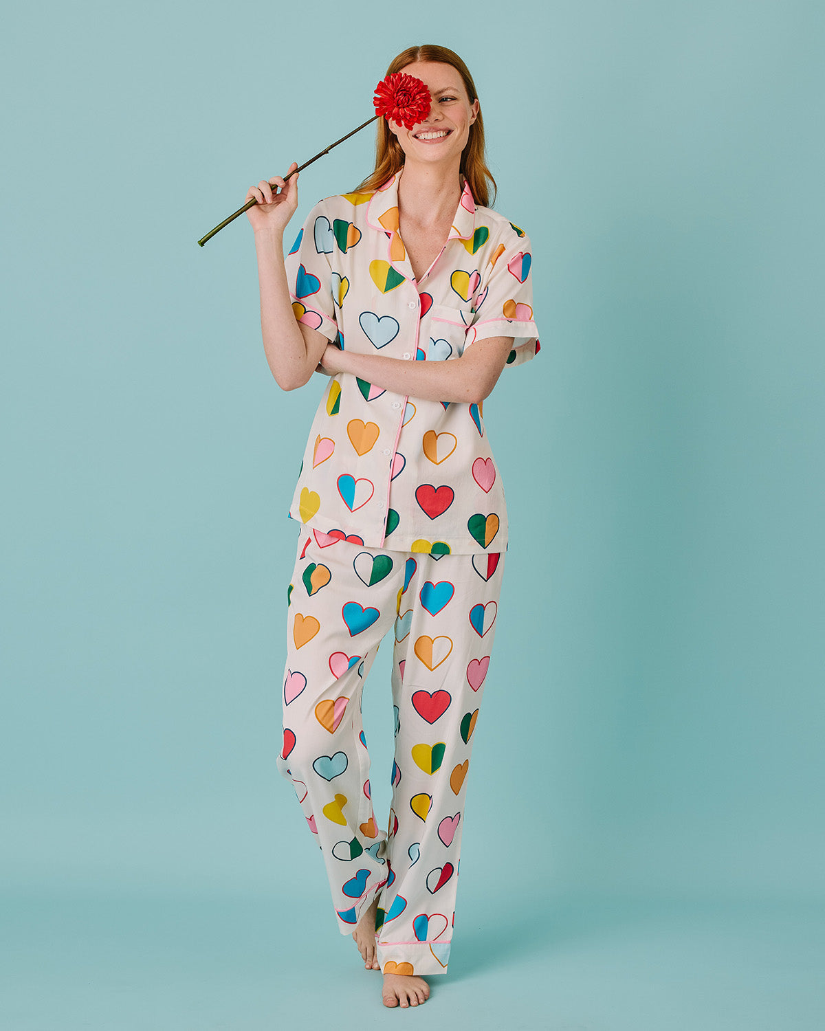 Amour Pajama Pants Set Pajama Set Katie Kime