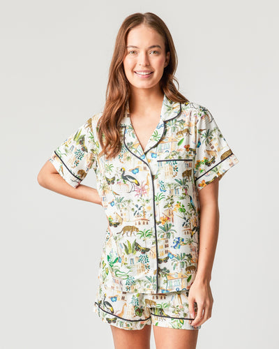 Animal Kingdom Pajama Shorts Set Pajama Set Katie Kime