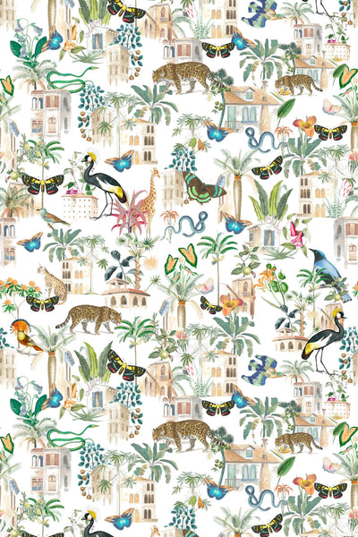 Animal Kingdom Traditional Wallpaper Wallpaper Multi / 1 set = 1 Right & 1 Left Double Roll Katie Kime