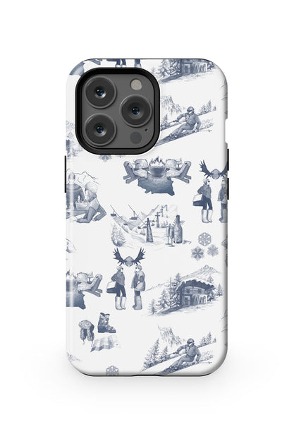 Aprés Ski Toile iPhone Case Phone Case Navy / iPhone 13 Pro / MagSafe Tough Katie Kime