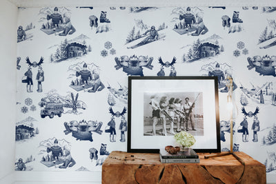 Après Ski Toile Peel & Stick Wallpaper Peel & Stick Wallpaper Katie Kime