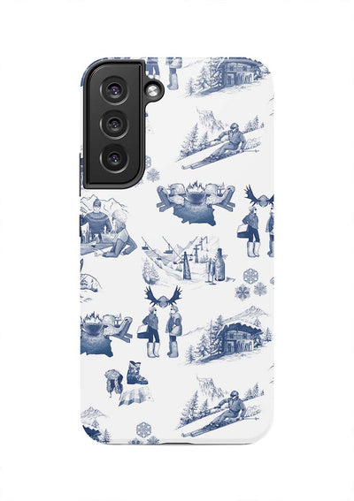 Aprés Ski Toile Samsung Phone Case Phone Case Navy / Galaxy S22 Plus / Tough Katie Kime