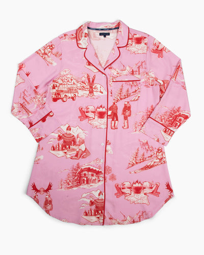 Aprés Ski Toile Sleep Shirt Sleep Shirt Katie Kime