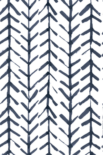 Arrows Traditional Wallpaper Wallpaper Navy / Single Roll Katie Kime