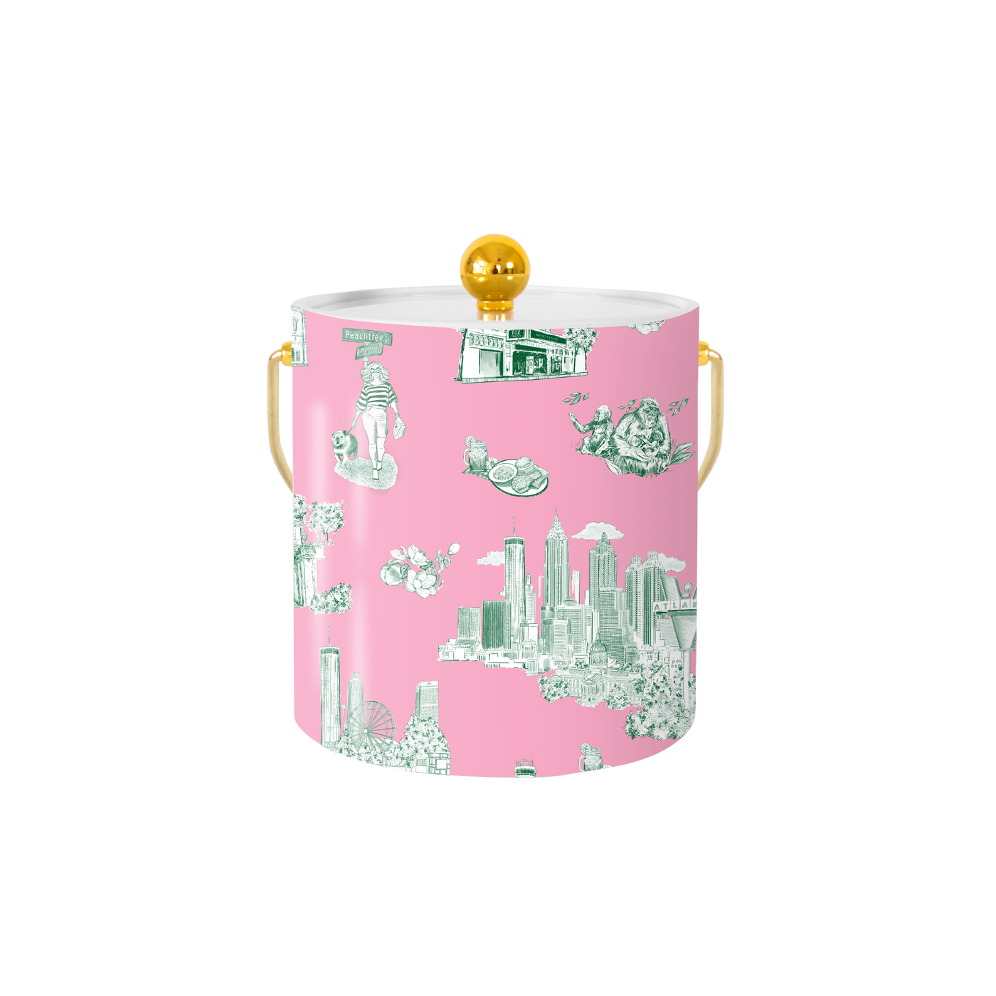 Atlanta Toile Ice Bucket Ice Bucket Katie Kime