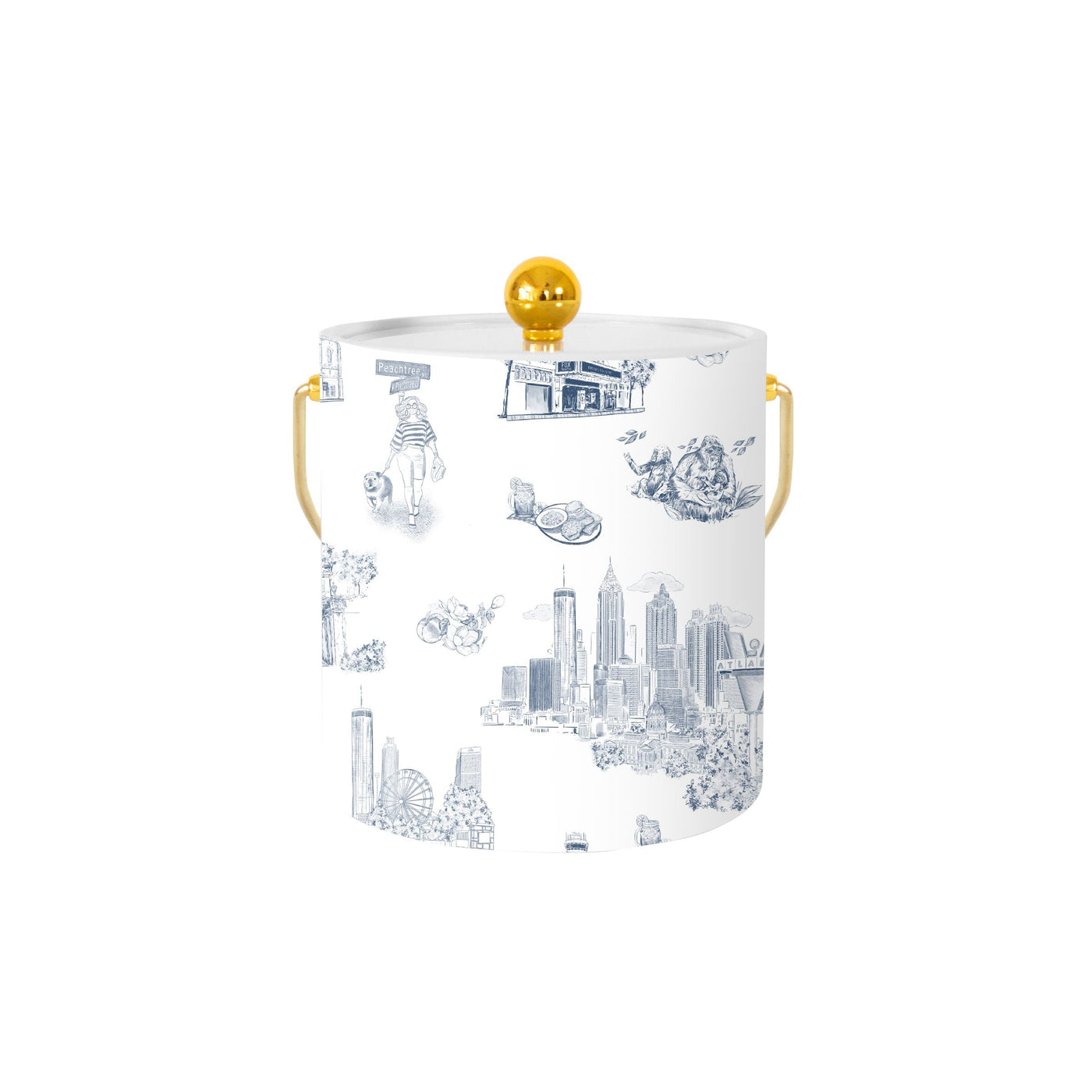 Atlanta Toile Ice Bucket Ice Bucket Katie Kime