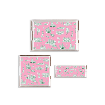 Atlanta Toile Lucite Tray Lucite Trays Katie Kime