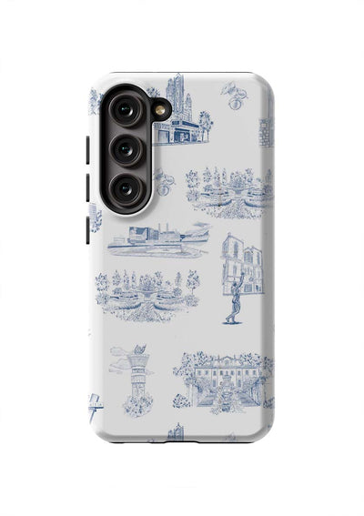 Atlanta Toile Samsung Phone Case Phone Case Navy / Galaxy S23 / Tough Katie Kime