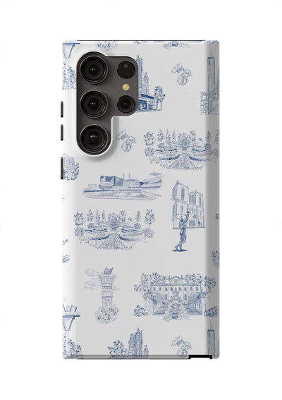 Atlanta Toile Samsung Phone Case Phone Case Navy / Galaxy S23 Ultra / Tough Katie Kime