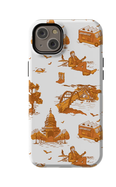 Austin Toile iPhone Case Phone Case Burnt Orange / iPhone 14 Plus / MagSafe Tough Katie Kime