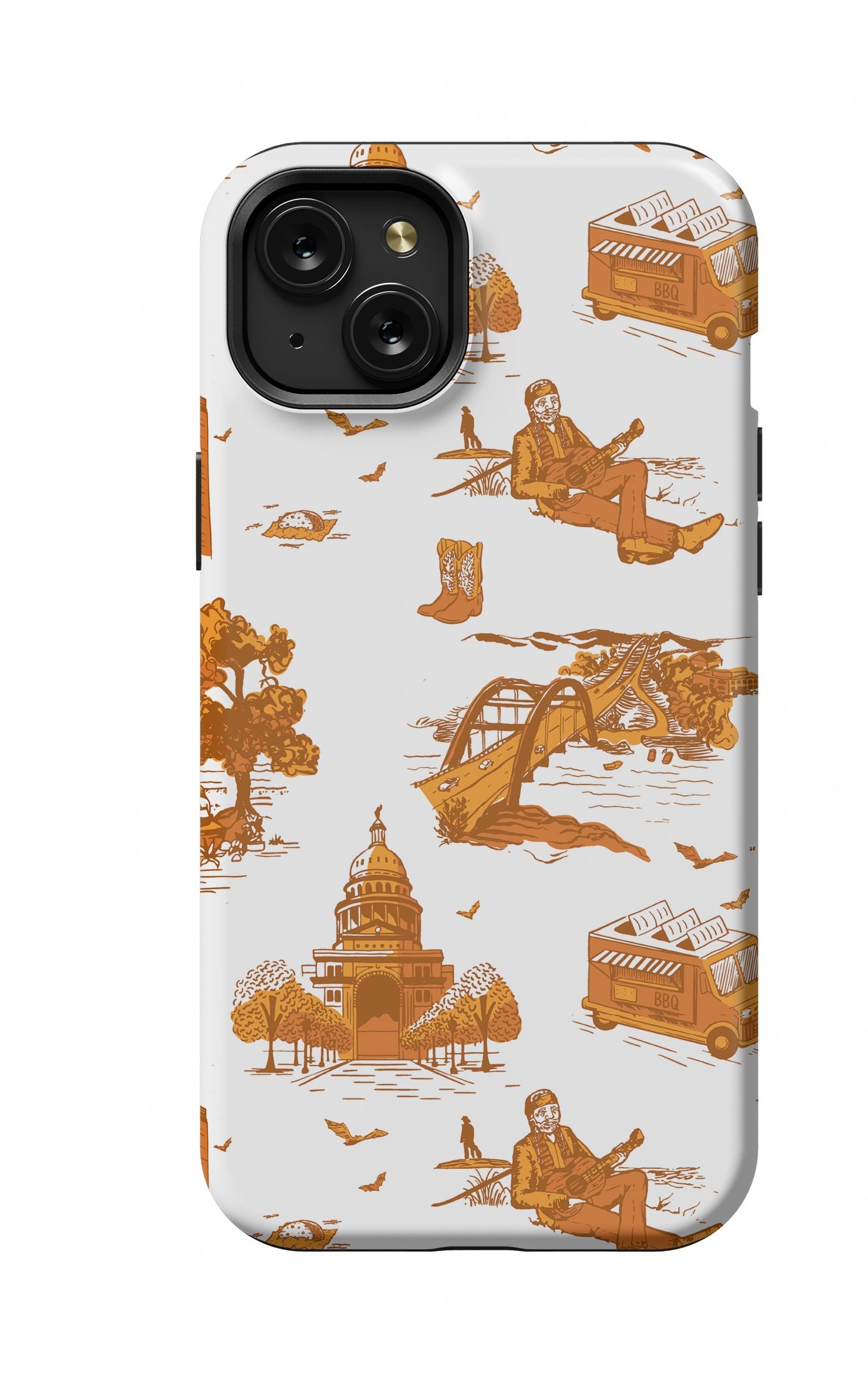 Austin Toile iPhone Case Phone Case Burnt Orange / iPhone 15 Plus / MagSafe Tough Katie Kime