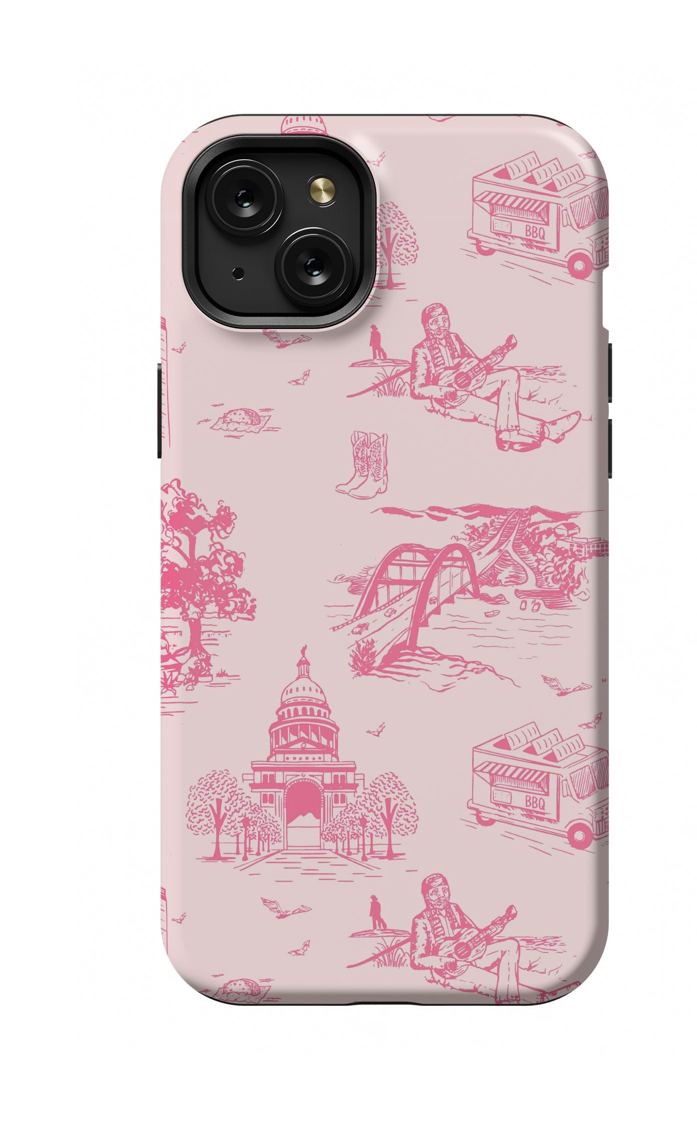 Austin Toile iPhone Case Phone Case Light Pink Pink / iPhone 15 Plus / MagSafe Tough Katie Kime