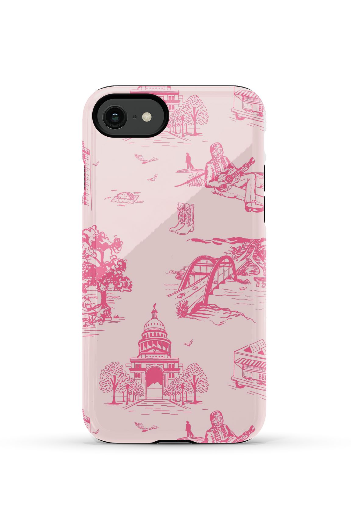 Austin Toile iPhone Case Phone Case Light Pink Pink / iPhone SE (2022) / Tough Katie Kime