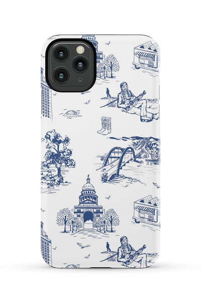 Austin Toile iPhone Case Phone Case Navy / iPhone 11 Pro Max / Tough Katie Kime