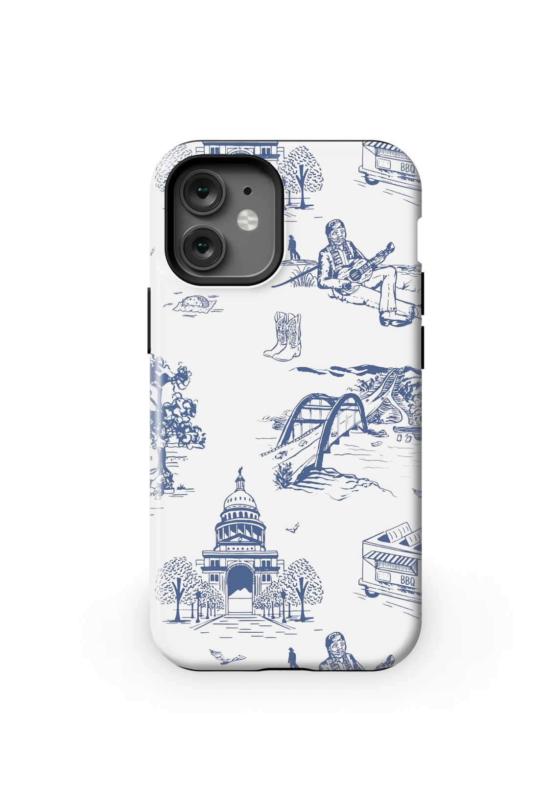 Austin Toile iPhone Case Phone Case Navy / iPhone 12 Mini / MagSafe Tough Katie Kime