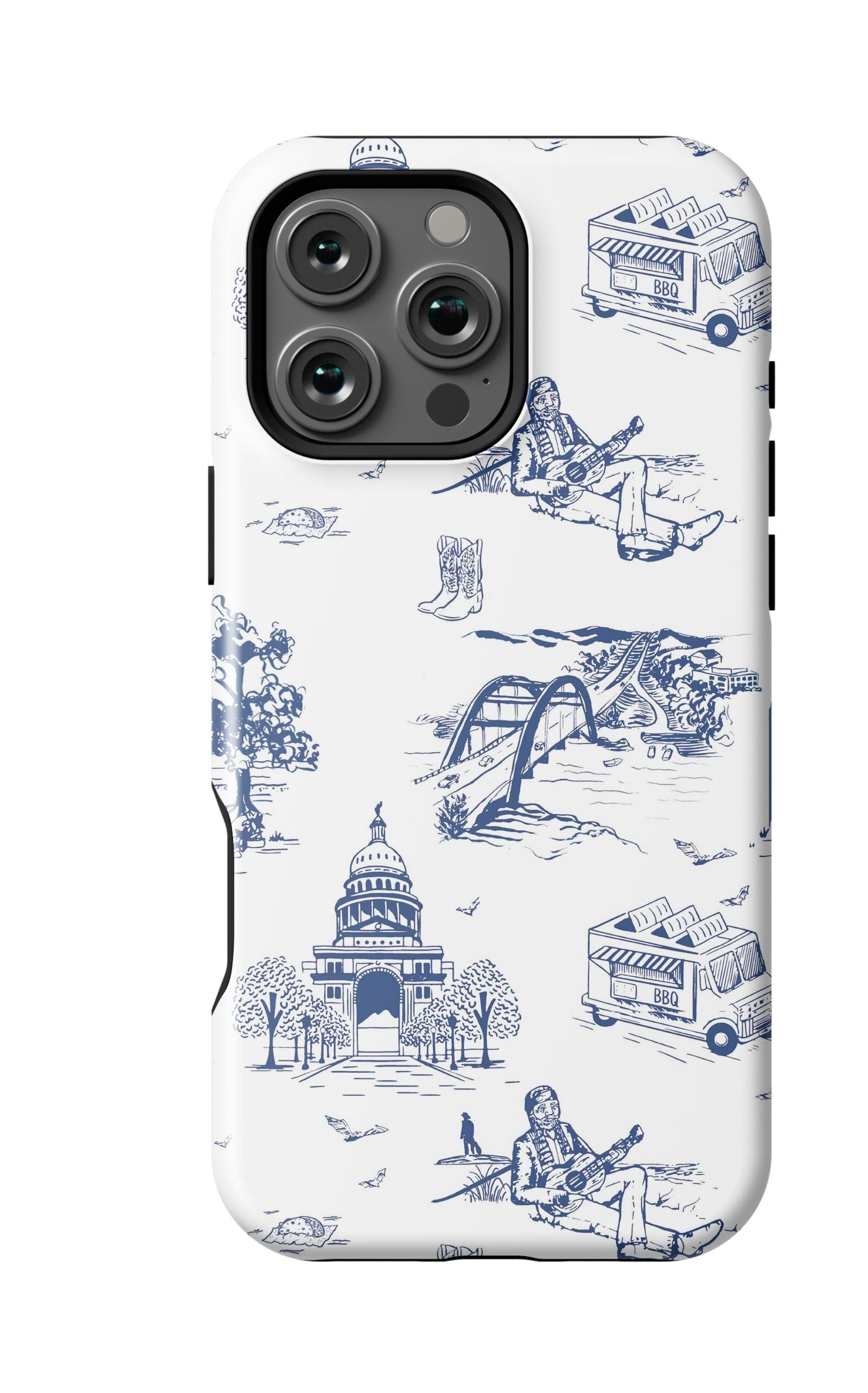 Austin Toile iPhone Case Phone Case Navy / iPhone 16 Pro Max / Tough Katie Kime