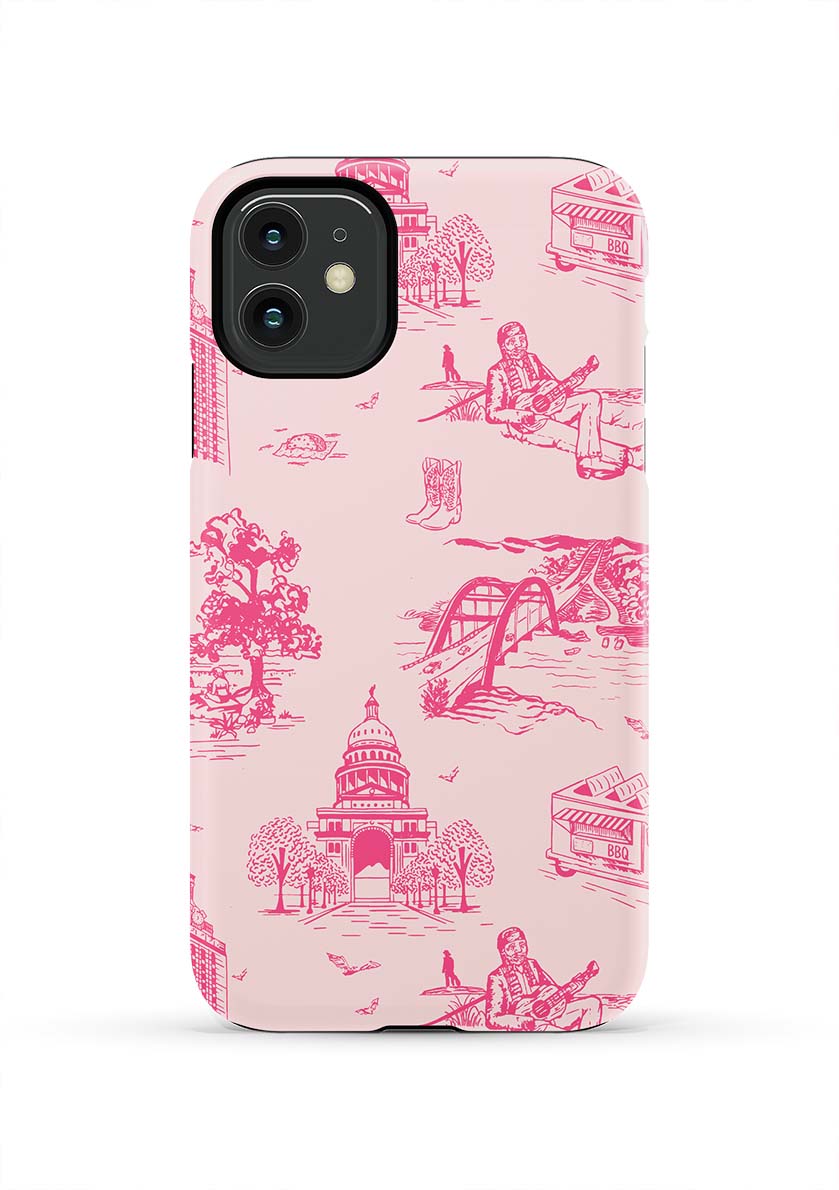 Austin Toile iPhone Case Phone Case Tough / iPhone 11 / Light Pink Pink Katie Kime