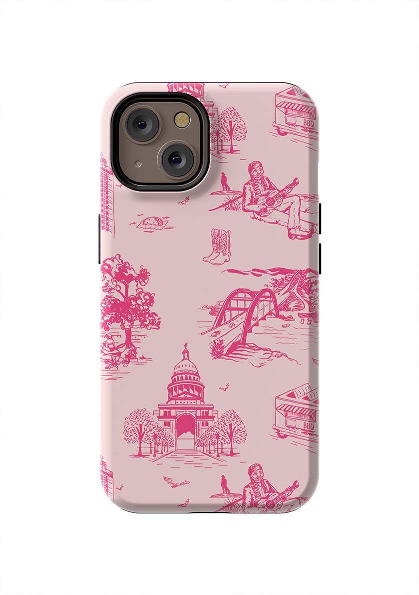 Austin Toile iPhone Case Phone Case Tough / iPhone 14 / Light Pink Pink Katie Kime