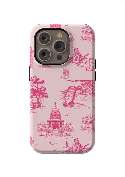 Austin Toile iPhone Case Phone Case Tough / iPhone 14 Pro / Light Pink Pink Katie Kime