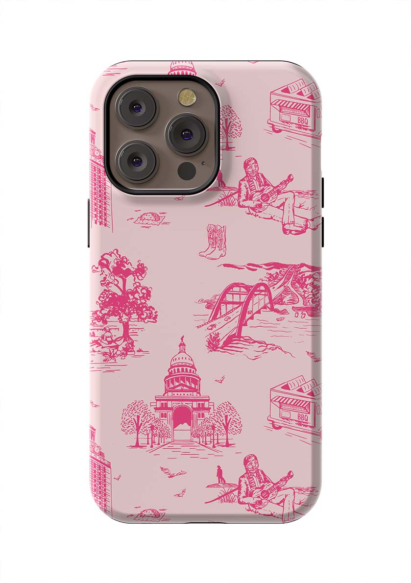 Austin Toile iPhone Case Phone Case Tough / iPhone 14 Pro Max / Light Pink Pink Katie Kime