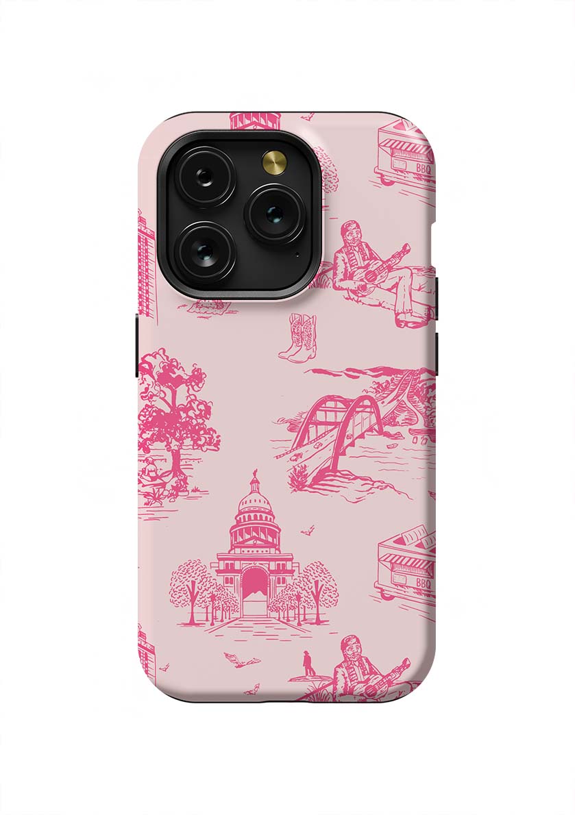 Austin Toile iPhone Case Phone Case Tough / iPhone 15 Pro / Light Pink Pink Katie Kime