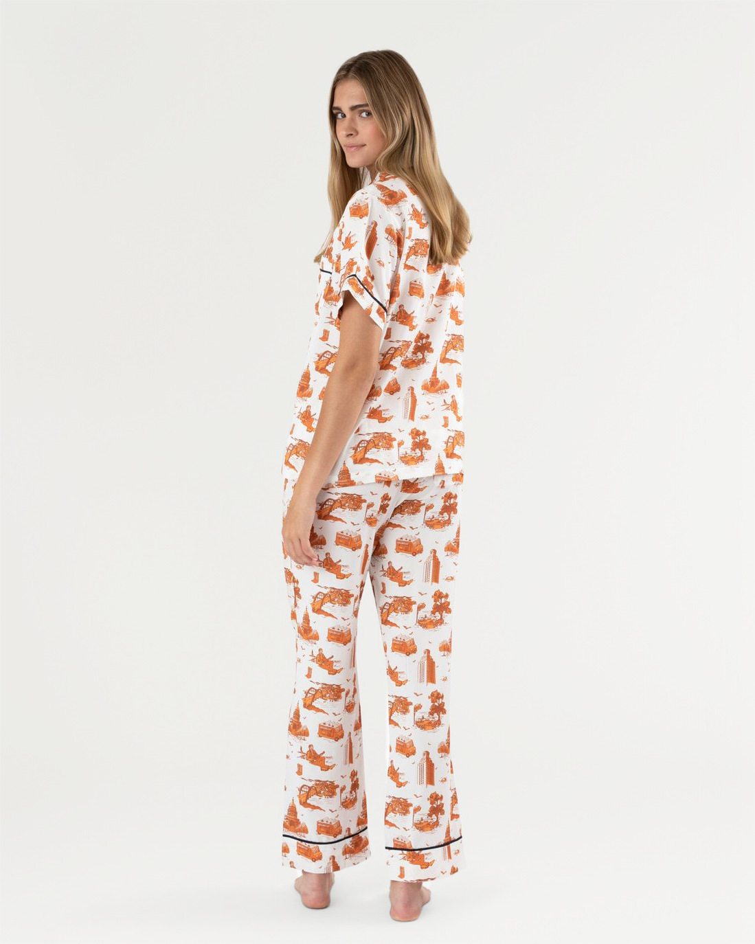 Austin Toile Pajama Pants Set Pajama Set Katie Kime