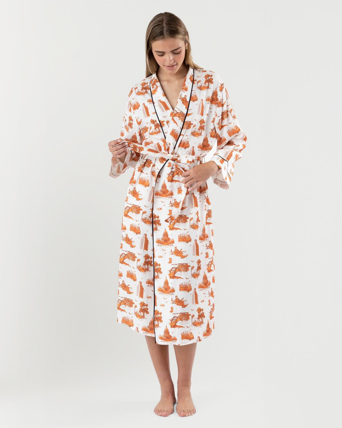 Austin Toile Robe Robe Burnt Orange / S/M Katie Kime