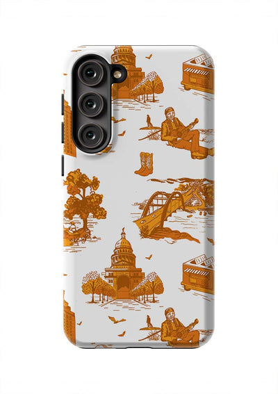 Austin Toile Samsung Phone Case Phone Case Burnt Orange / Galaxy S23 Plus / Tough Katie Kime