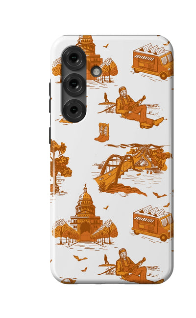 Austin Toile Samsung Phone Case Phone Case Burnt Orange / Galaxy S25 Plus / Tough Katie Kime