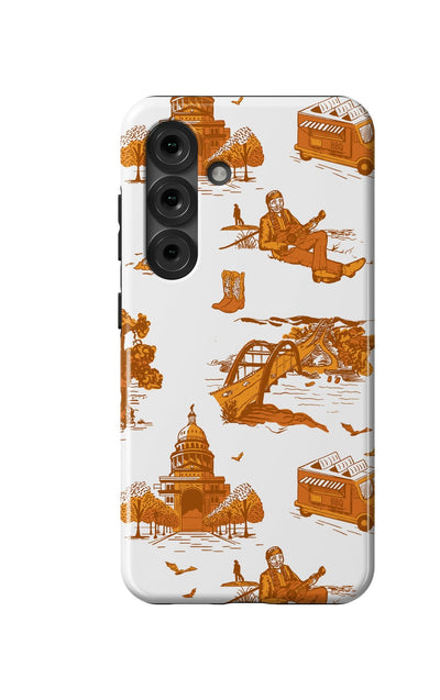 Austin Toile Samsung Phone Case Phone Case Burnt Orange / Galaxy S25 / Tough Katie Kime