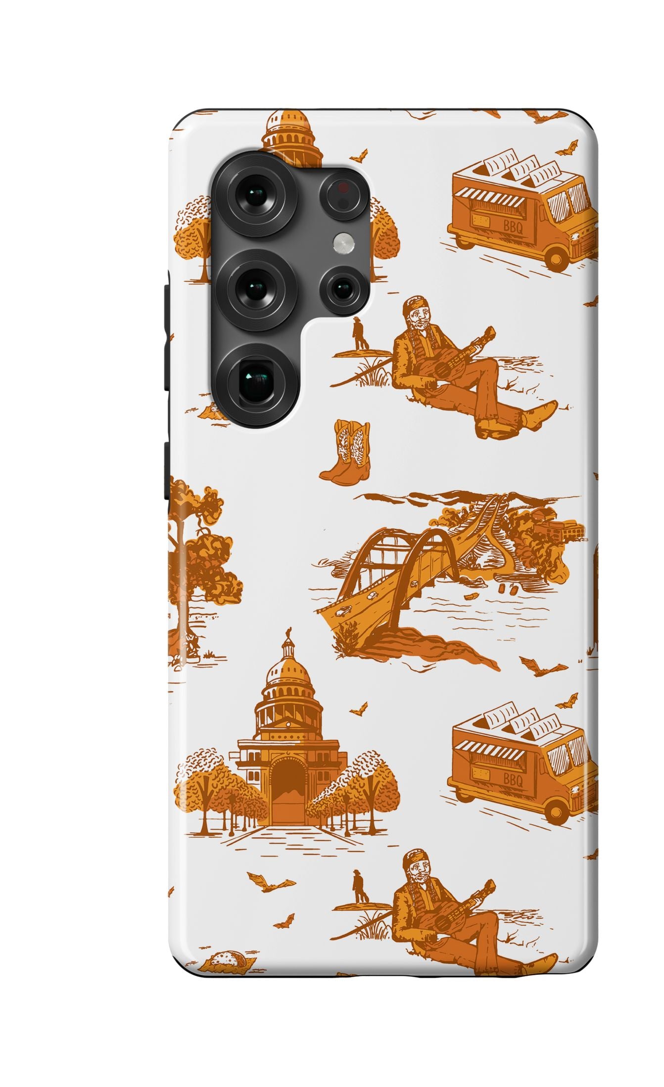 Austin Toile Samsung Phone Case Phone Case Burnt Orange / Galaxy S25 Ultra / Tough Katie Kime