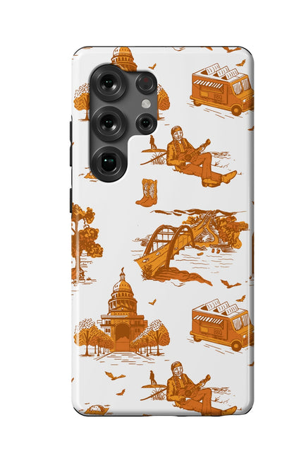 Austin Toile Samsung Phone Case Phone Case Burnt Orange / Galaxy S25 Ultra / Tough Katie Kime