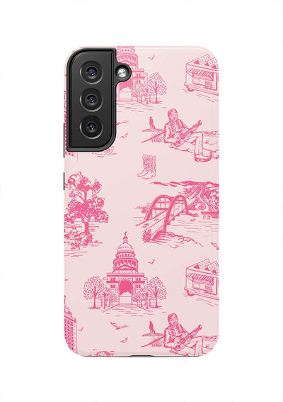 Austin Toile Samsung Phone Case Phone Case Light Pink Pink / Galaxy S22 Plus / Tough Katie Kime
