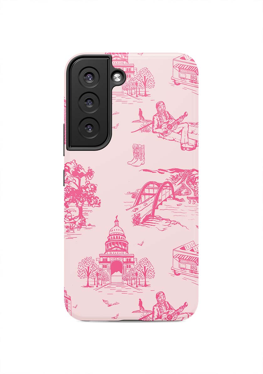 Austin Toile Samsung Phone Case Phone Case Light Pink Pink / Galaxy S22 / Tough Katie Kime