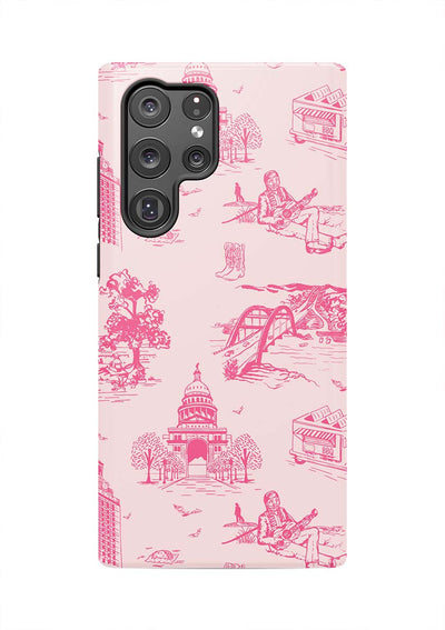 Austin Toile Samsung Phone Case Phone Case Light Pink Pink / Galaxy S22 Ultra / Tough Katie Kime